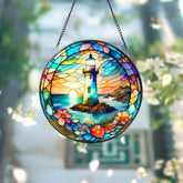Colorful Lighthouse Suncatcher Ornament Lighthouse Ornament Housewarming Gift Beach Decor Mother’s Day Gift Suncatcher